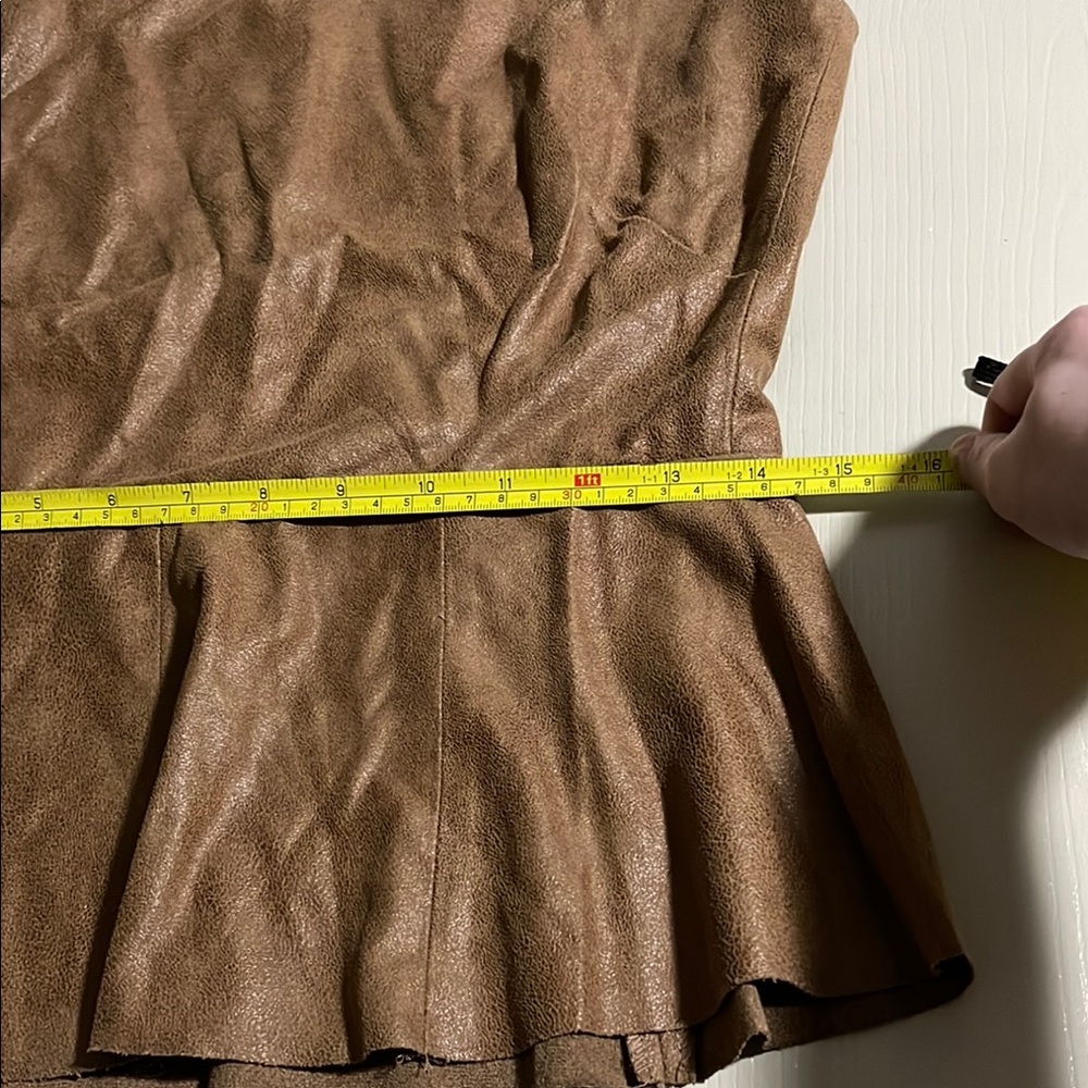 blush noir Camel Peplum Tank Top- Size Small - Picture 2 of 8